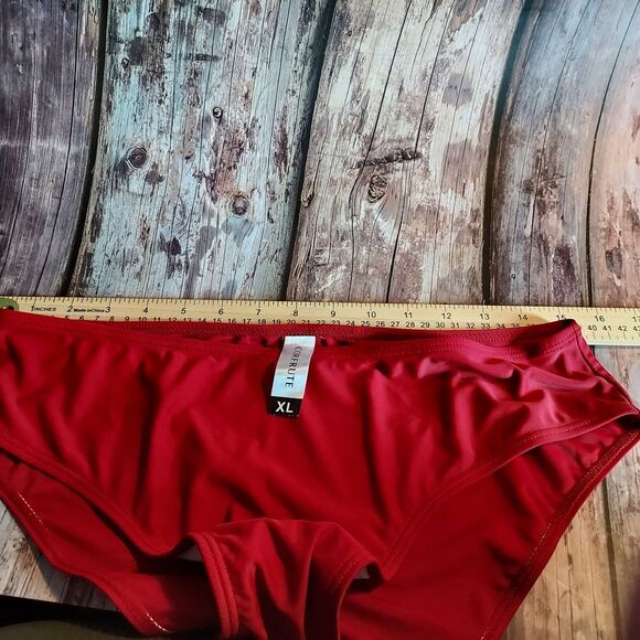 Corfrute Deep Dark Red 2 Piece Swimsuit XL - Picture 4 of 11